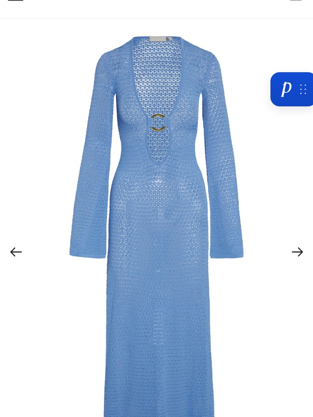 Monday Swimwear Montego dress Azure lace Crochet Maxi Coverup